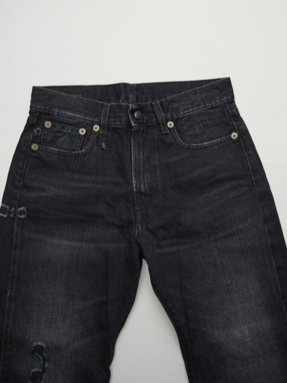 R13 Boyfriend Jeans in Jake Black Size 25 - Picture 7 of 15